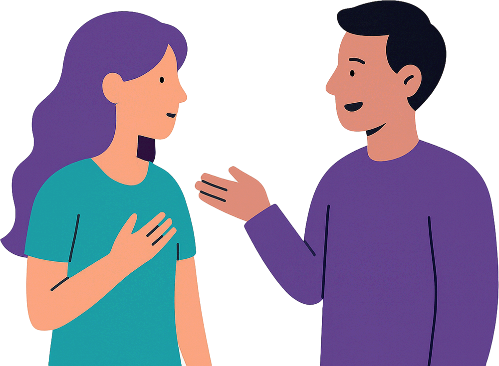 Two People Talking